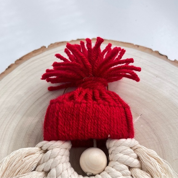 Macrame Gnome Tree Ornament - Picture 2 of 7